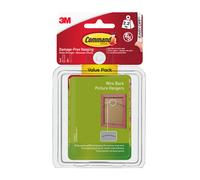 Command Large Wire-Backed Picture Hangers-White 3 Hooks & 6 Strips
