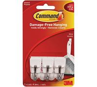 Command Wire Hooks, Small, White, 6-Hooks (17067ES)