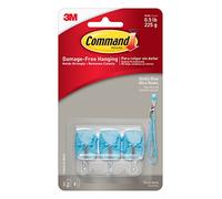 Command Wire Hooks with Strips - Small, Blue