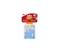 Command Wire Toggle Medium Hook, Pack of 6 Hooks and 8 Adhesive Strips, Transparent - Damage Free Hanging - Holds up to 900g