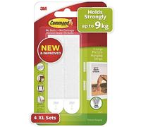 Command X-Large Picture Hanging Strips Removable, 4 Pairs (White)