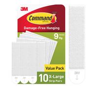 Command XL Picture Hanging Strips, 10 Pairs of X,Large Adhesive Strips ,