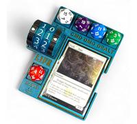 Command Zone Tray with Life Counter and Dice for MTG Commander EDH (Light Blue)
