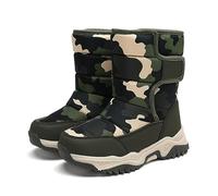 Commander Boots Boys' Cotton Shoes Camouflage and Thickened Winter Warm Cotton Boots for 4 to 14 Years Rain Boots Size 4 Big Kid (Camouflage, 1.5 Big Kids)