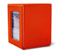 Commander deck box with window Fits 100 Double Sleeved Cards, One-Piece Design, 4 N52 Magnets, PU Leather & Microfiber Lining,deck box mtg with 2 Dividers