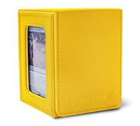 Commander Deck Box with Window Fits 100 Double Sleeved Cards, One-Piece Design, 4 N52 Magnets, PU Leather & Microfiber Lining,Deck Box MTG with 2 Dividers