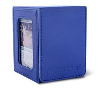 Commander deck box with window Fits 100 Double Sleeved Cards, One-Piece Design, 4 N52 Magnets, PU Leather & Microfiber Lining,deck box mtg with 2 Dividers