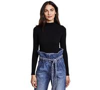 Commando Womens Black Ballet Mock-neck Stretch-jersey Body 1 Size