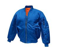 Commando Industries Mcallister MA1 US Army Bomber Jacket Pilot Jacket Blouson Reversible Jacket (Royal Blue/XXL)