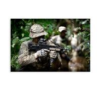 Commando Jungle Warfare Poster Canvas Poster Wall Art Print Picture Paintings 24x36inch(60x90cm)