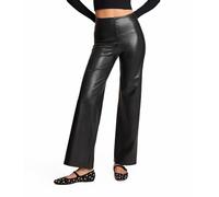 commando Women's Faux Leather Wide Leg Pants, Black, Large