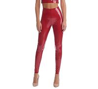commando Women's Faux Patent Leather Perfect Control Leggings, Lava, Large