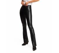 Commando Women's Perfect Control Faux Leather Flared Leggings, Black, Large