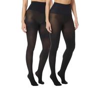commando Women's Ultimate Semi Opaque Tight 2-Pack Hosiery, Black, M