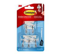 CommandTM 17067CLR-5 Hooks with Transparent Metal Tip with Transparent Strips