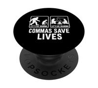 COMMAS SAVE LIVES LET'S EAT GRANDMA Camping Bigfoot PopSockets Adhesive PopGrip