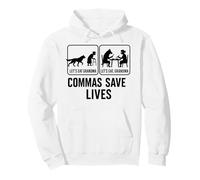 Commas Save Lives Lets Eat Grandma Grammar Wolf Tee Pullover Hoodie