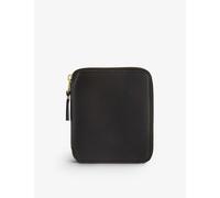 Comme Des Garcons Black Zip-around Leather Wallet 12x10x2cm