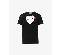 Comme Des Garcons Play Mens Black Heart-logo Cotton-jersey T-shirt S