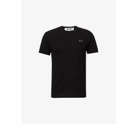 Comme Des Garcons Play Mens Comme Des Garcons Play Heart-Appliqué Cotton-Jersey T-Shirt Black 2XL