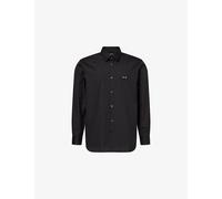 Comme Des Garcons Play Mens Comme Des Garcons Play Heart-Embroidered Button-Up Cotton Shirt Black 2XL