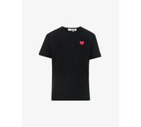 Comme Des Garcons Play Mens Comme Des Garcons Play Heart Logo-Embroidered Cotton-Jersey T-Shirt Black 2XL