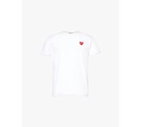Comme Des Garcons Play Mens Comme Des Garcons Play Small Red Heart Brand-Appliqué Cotton-Jersey T-Shirt White S