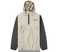 Comme des Garçons Play Men's x K-Way Half Zip Block Colour Jacket Beige/Black