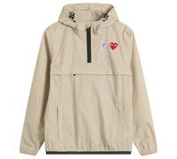 Comme des Garçons Play Men's x K-Way Half Zip Packable Jacket Beige
