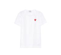 Comme Des Garçons Play mesh logo-patch T-shirt - White XS-S-M-L-XL-XXL
