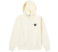 Comme des Garçons Play Women's Black Heart Full Zip Backprin Ivory