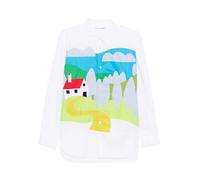 Comme Des Garçons Shirt graphic-appliqué shirt - White M