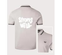 COMME des GARÇONS SHIRT Mens COMME des GARÇONS x Fred Perry Strong Will Polo Shirt - Colour: Limestone - Size: Large