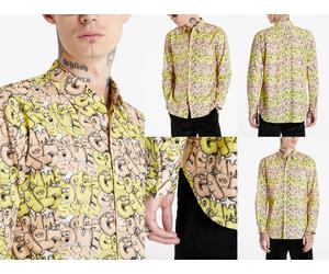 Comme Des Garçons x Kaws Art Printed Dress Shirt Deadstock Bnwt M