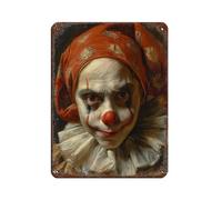 Commedia Dell'Arte Characters Retro Poster Metal Tin Sign Chic Art Retro Iron Painting Bar People Cave Cafe Family Garage Poster Wall Decoration 12x16inch(30x40cm)
