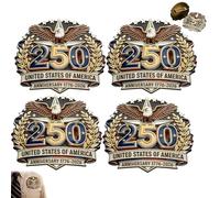 Commemorative 250th Anniversary Eagle Lapel Pin - Patriotic Usa Enamel Badge for America’S Semiquincentennial, Patriotic Eagle American Badge Accessories, Collectible Keepsake Pin (4pc)