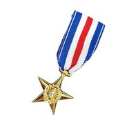 Commemorative Bronze Star Brooch, America Commendation Decorative Pin for Men Women Clothing Accessories Medals Stars Stars