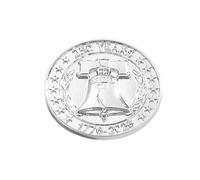 Commemorative Brooch, 250th Anniversary Patriotic, Zinc Alloy Enamel 3D Relief Liberty Bell Stars Stripes for Men Women Collectors Gift with Durable Butterfly Clasp (B)
