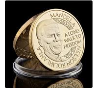 Commemorative Coin 1993 Honored With The Nobel Peace Prize South Africa President Nelson Mandela Gold/Silver Plated Coin