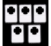 Commemorative Coin Slab Holder Acrylic Display Case 30mm Protective Capsule Container White Plastic Organizer for Graded Coins Storage Box Set