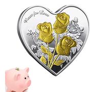 Commemorative Coin | Valentine's Day Heart-Shaped Collectible | Commemorative Coin, I Love You Collectible, Art Collection Coin for Couple