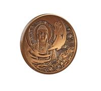 Commemorative Coin with Buddha Design, 3D Relief of Buddha with Lotus, Ancient Bronze Color, Religious and Spiritual Coin for Collectors