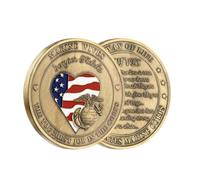 Commemorative Coins U.S. Military Marine Corps Coins Bronze Plated Heart Shaped Navy Wives Rose Love Collectible Coin