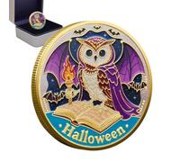 Commemorative - Happy Halloween Coin | Vintage Home Decor, Pumpkin Lanterns, Mágic Elves, Owl Medals And Pirate Ship Collectible Metal Coin for Collection
