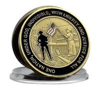 Commemorative U.S. Army 9/11 Coin, Military Tribute Challenge Coin, American Flag and Soldier Emblem, "One Nation Under God" Medal, 35g, 4x0.3cm