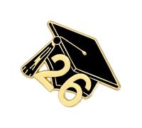 Commencement Pin - Graduation Lapel Symbol, 2026 Academic Badge for Student Banquet, Decorative Emblem with Elegant Design, Party Attire, Learned Ornament for Shawl Sweater and Jacket