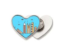 Commerce City Central Animation Heart Metal Pin Brooch Clip Love