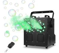Commercial 1500W Smoke Bubble Machine with RGB LED Lighting, Heavy Duty Stage Effect Bubble Fogger with Remote Control and DMX for Large Events Wedding Party Festivals