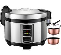 Commercial 15L Rice Cooker with Double Liner & Auto Keep Warm - Large Capacity for Hotels, Restaurants, Canteens, Schools (10-50 People)