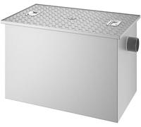 Commercial 2 Non-threaded Grease Trap - Certified Steel Interceptor For Restaurants, Kitchens, And Pot Sinks - Heavy-duty, Efficient Grease Management 70 lb / 35 GPM